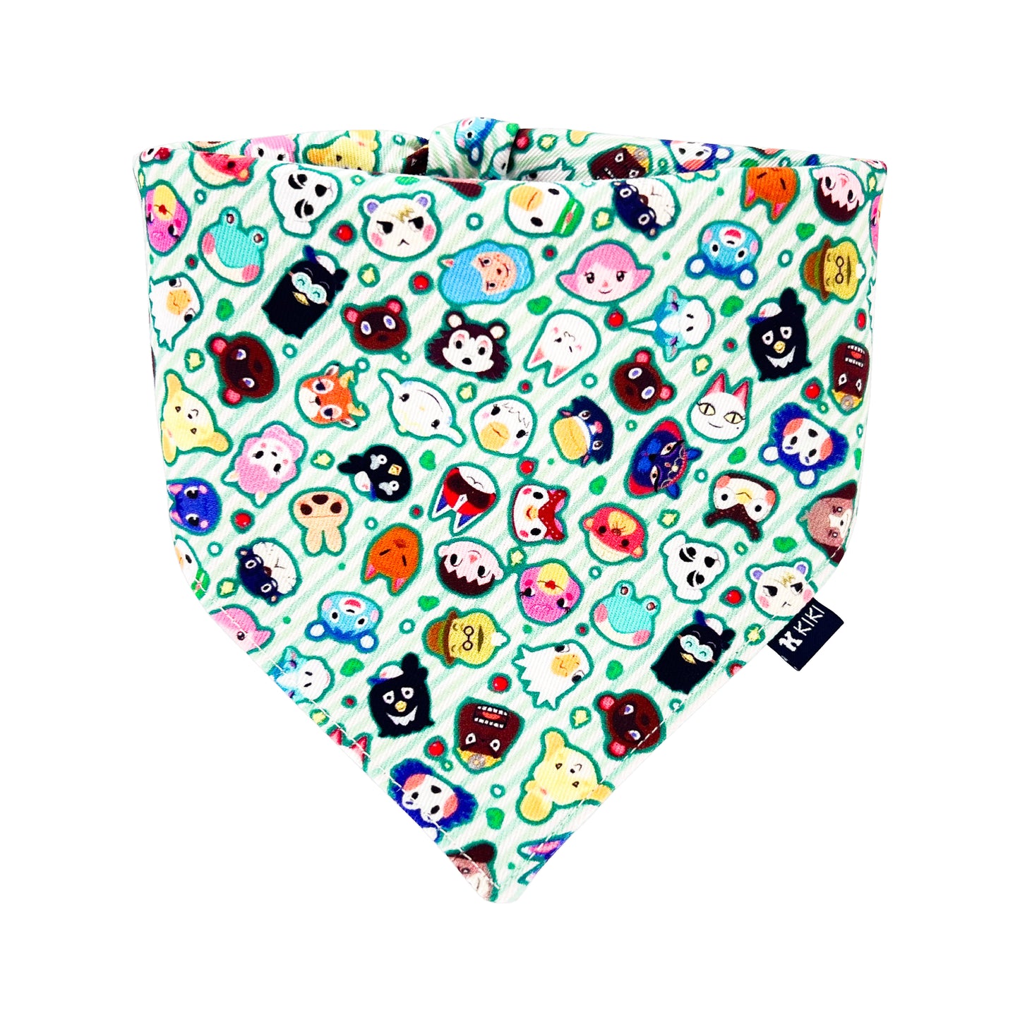 Animal Crossing Stipe Dog & Cat Bandanafrom KIKI Japan