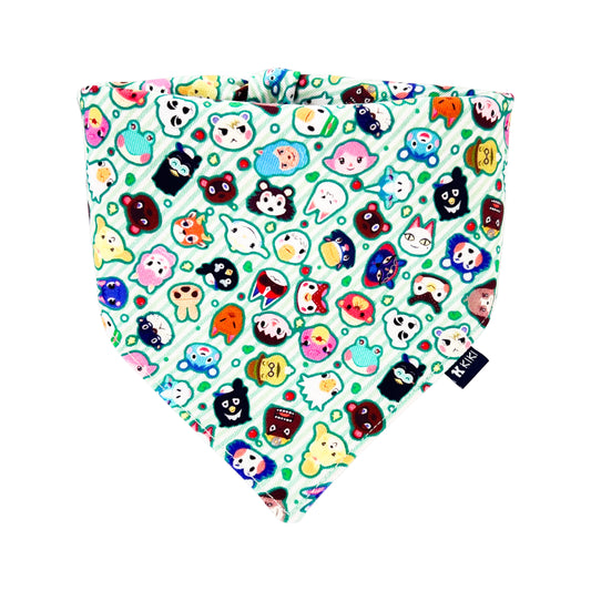 Animal Crossing Stipe Dog & Cat Bandanafrom KIKI Japan