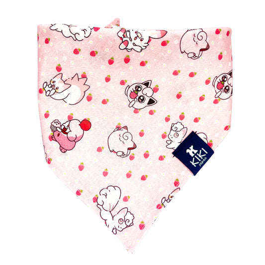 Pokémon Pink Dog & Cat Bandanafrom KIKI Japan
