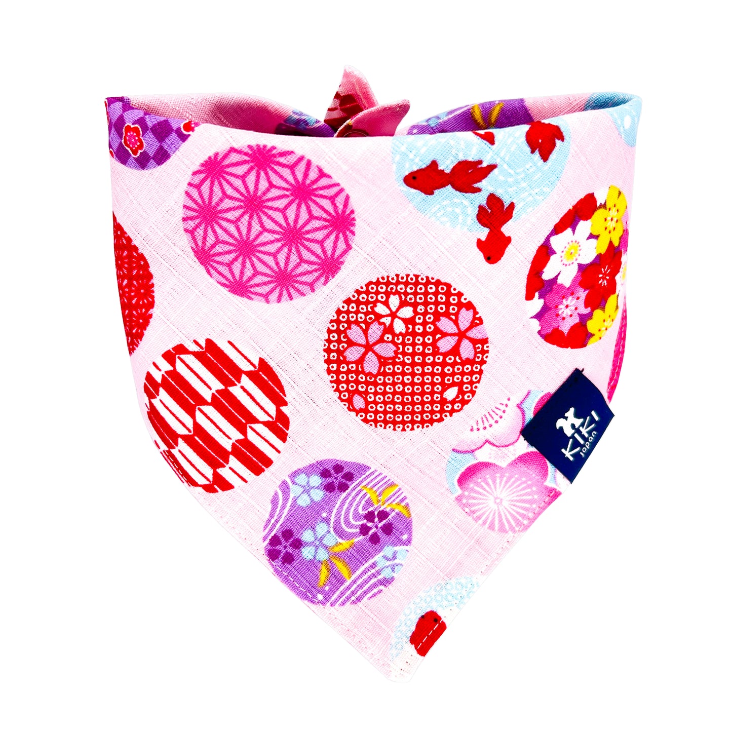Pink Japanese Festival Pet Bandana from KIKI Japan