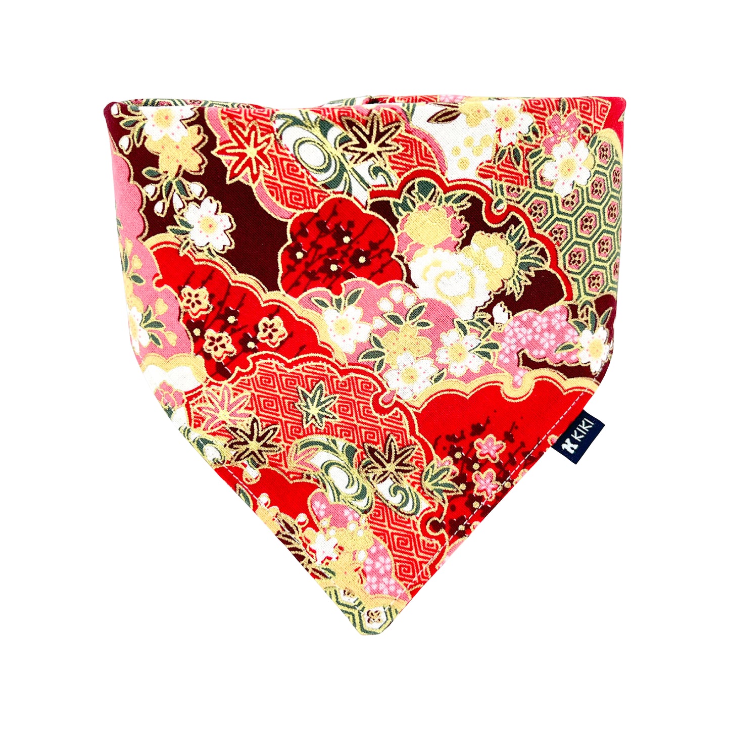 Pink Traditional Japanese Pattern III Pet Bandana from KIKI Japan