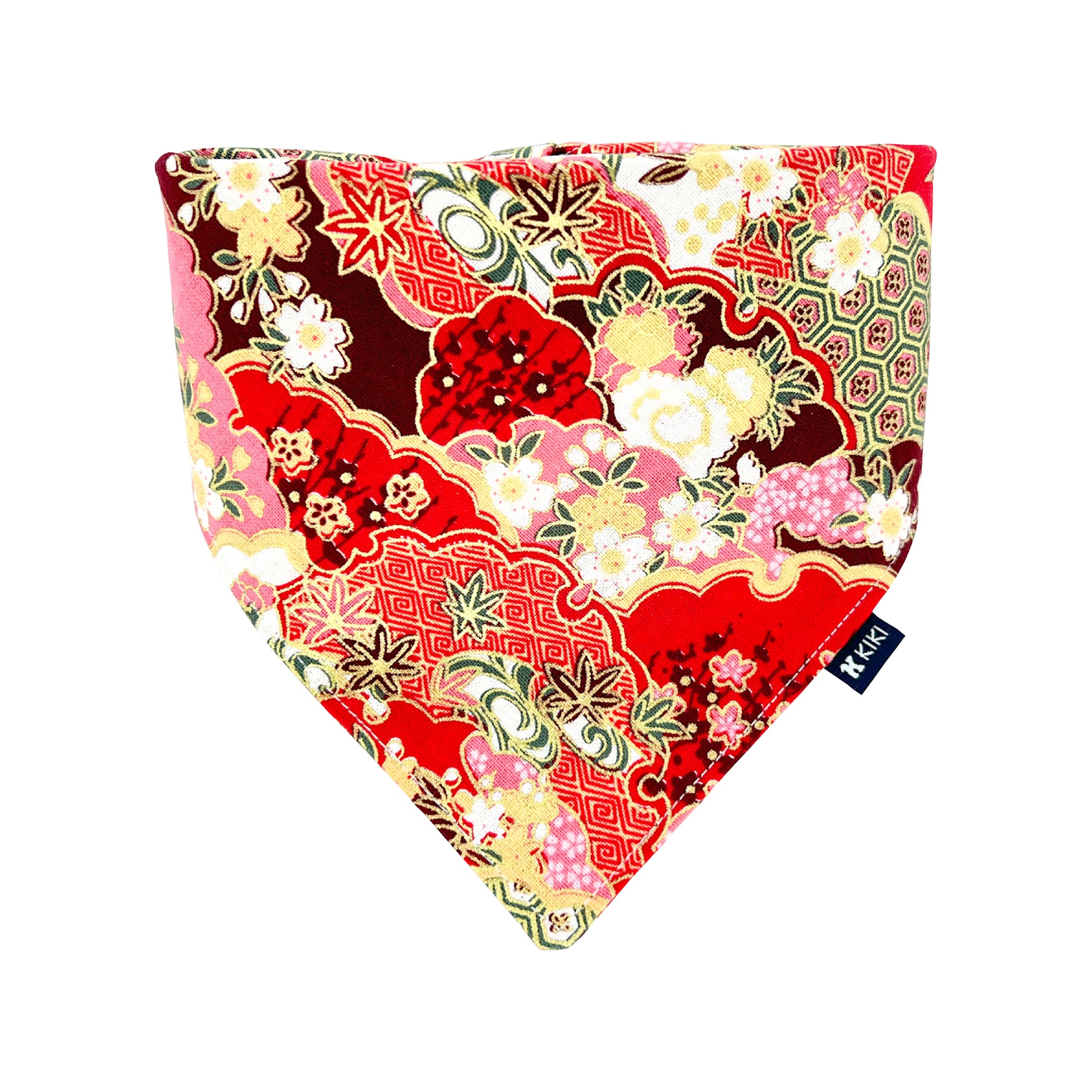 Pink Traditional Japanese Pattern III Pet Bandana from KIKI Japan