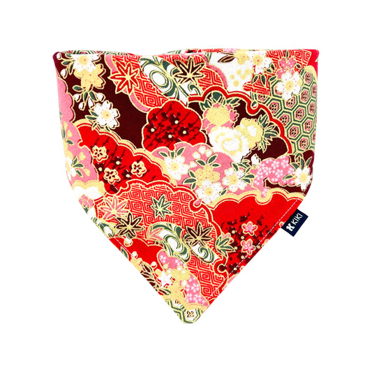 Pink Traditional Japanese Pattern III Pet Bandana from KIKI Japan