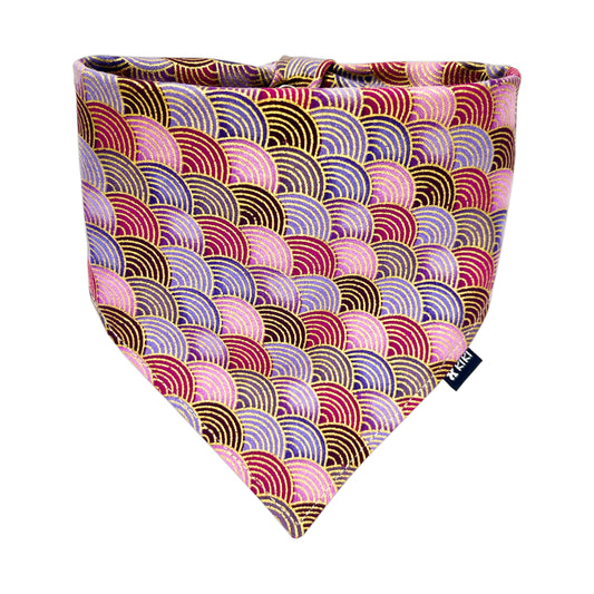 Purple Japanese Wave Pet Bandana from KIKI Japan