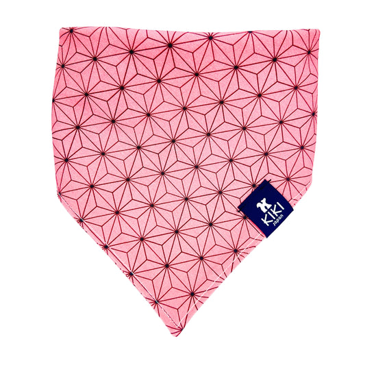 Pink Asanoha Pet Bandana from KIKI Japan