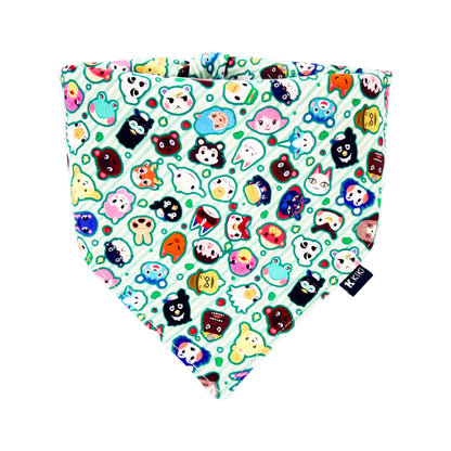 Animal Crossing Stipe Dog & Cat Bandanafrom KIKI Japan