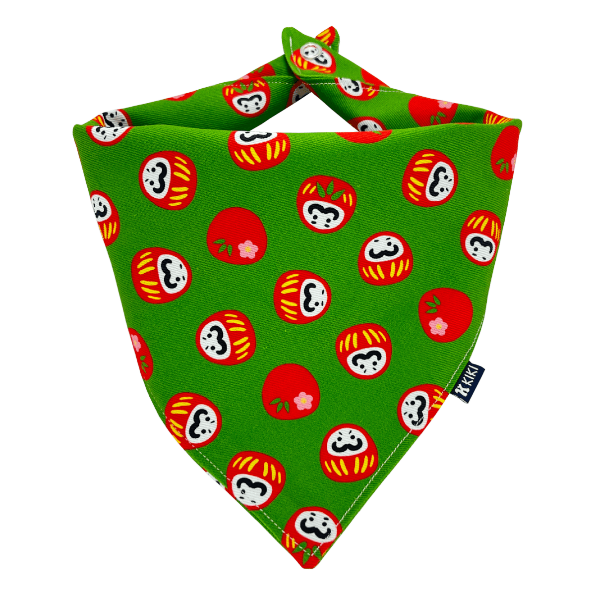 Dark Green Daruma Dog & Cat Bandana - KIKI Japan