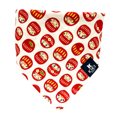 White Daruma Pet Bandana from KIKI Japan