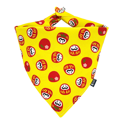 Yellow Daruma Pet Bandana from KIKI Japan