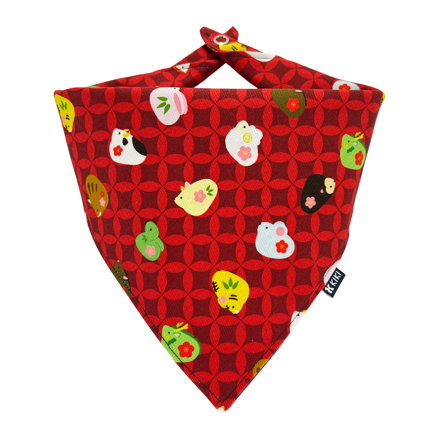 Red Chinese Zodiac Pet Bandana from KIKI Japan