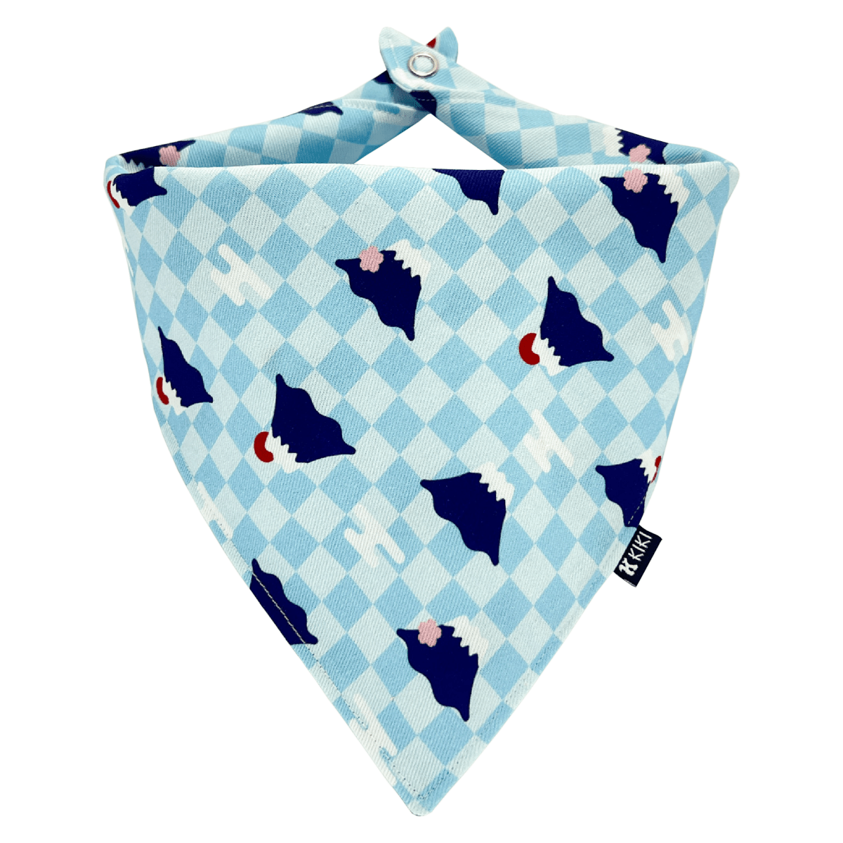 Light Blue Mt. Fuji Dog & Cat Bandana - KIKI Japan