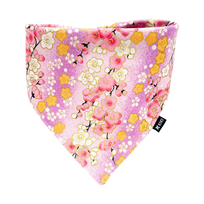 Purple Japanese Plum Blossom Pet Bandana from KIKI Japan