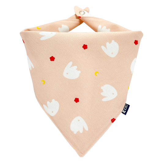 Pink Moon Rabbit Pet Bandana from KIKI Japan