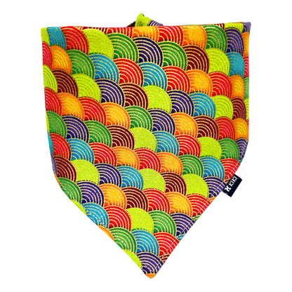 Rainbow Japanese Wave Pet Bandana from KIKI Japan