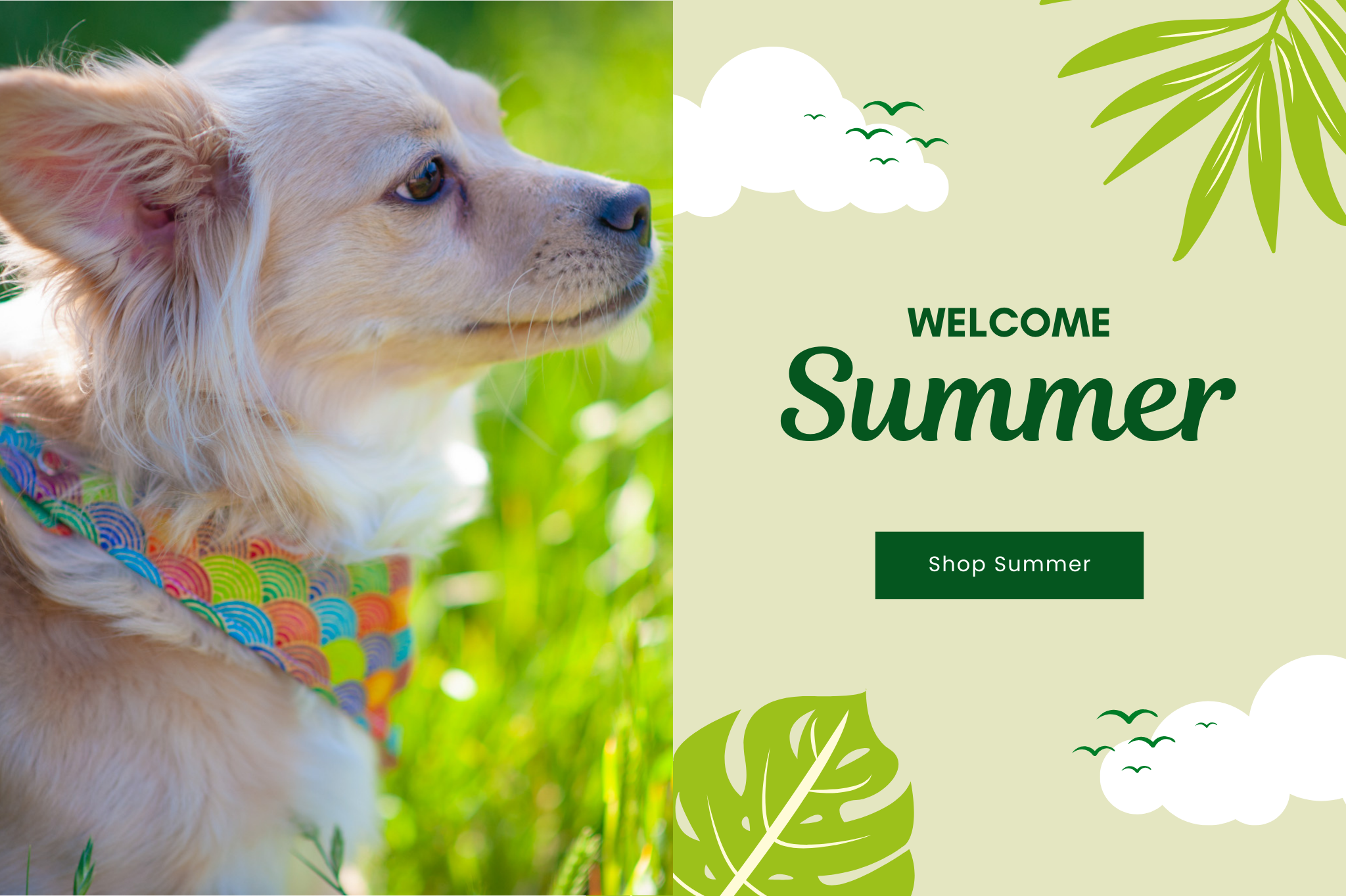 A dog model wearing a dog bandana from KIKI Japan